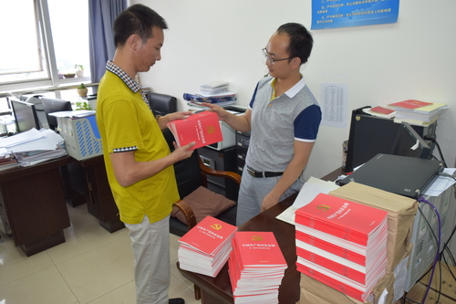 图为该区现场发放《问责条例》