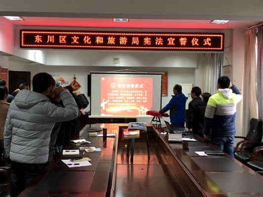 东川区文化和旅游局组织全体干部职工举行宪法宣誓活动，文化旅游局 (2)_副本_副本.jpg