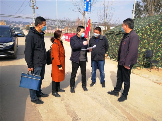 1县委常委、县纪委书记、县监委代理主任徐斌到杨林镇东山村委会检查指导疫情防控工作，详细询问外来人员登记排查情况。（普林）.jpg